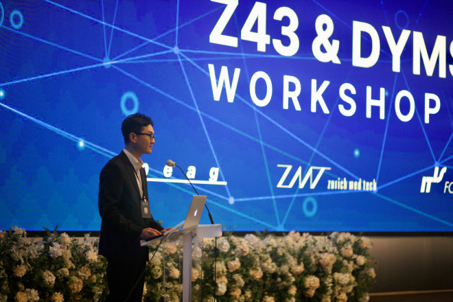 Image showing DYMSTEC CEO Peter Song kicking off the workshop in Seoul