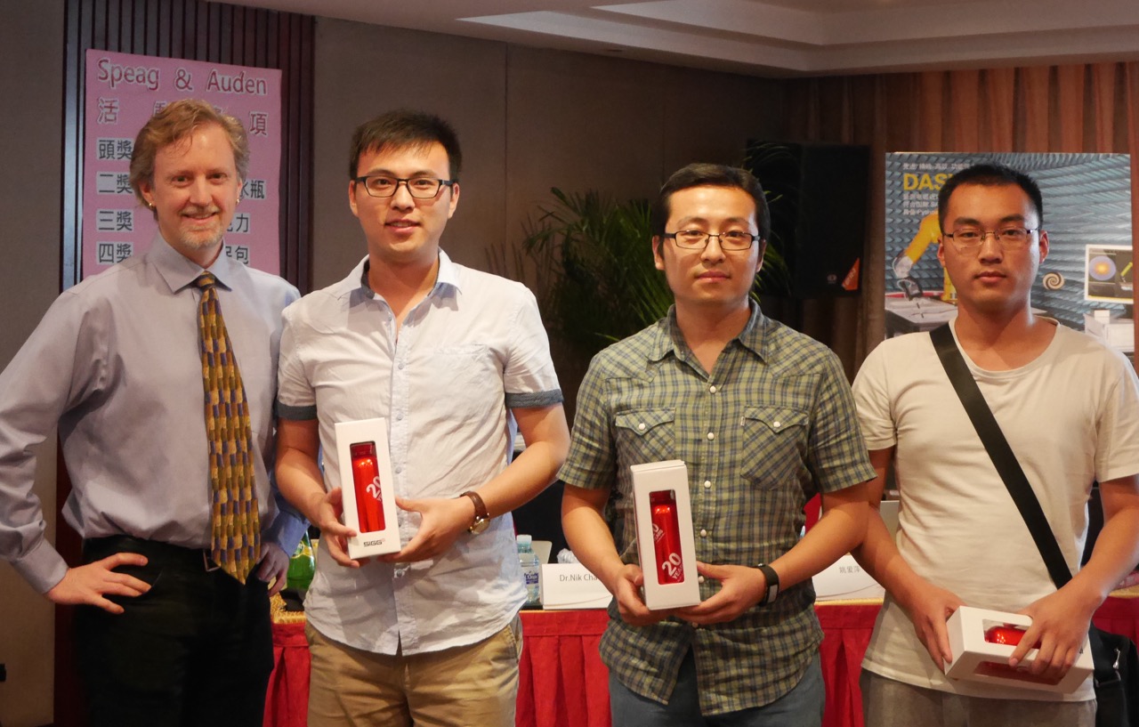 Three proud raffle winners in Beijing